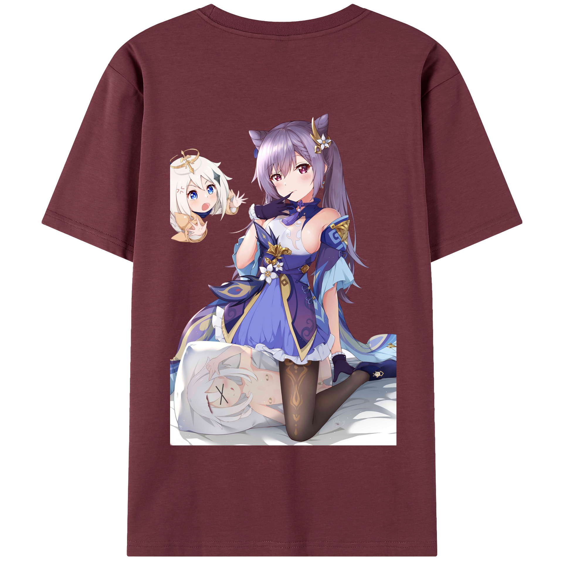 げんし神 刻晴 こくせい genshin Kokusei 綿100％半袖Tシャツ（背面プリント）